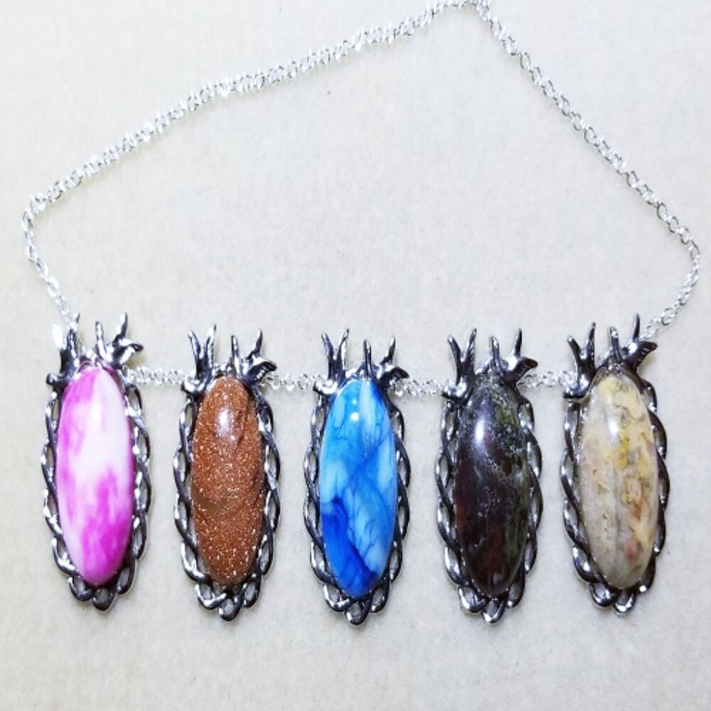 Birds & Stones Necklace